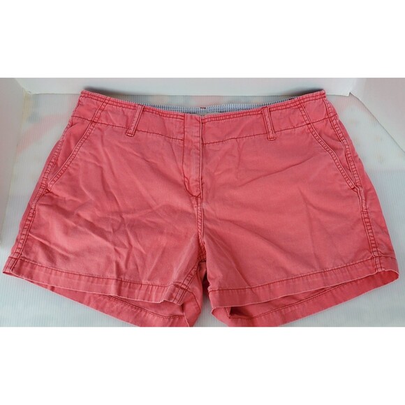 Tommy Hilfiger Shorts Womens Size 16 Coral Pink Chino Mid Rise Khaki VTG Y2K - Picture 1 of 12